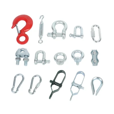 Fornecimento de fábrica D Shackle-Wire Rope Clips-Turnbuckle-Spring Snap Hook-Eye Bolt-Eye Nut-Thimble-Round Ring-Swage Terminal-G80 Clevis Grab Hook-Riggings